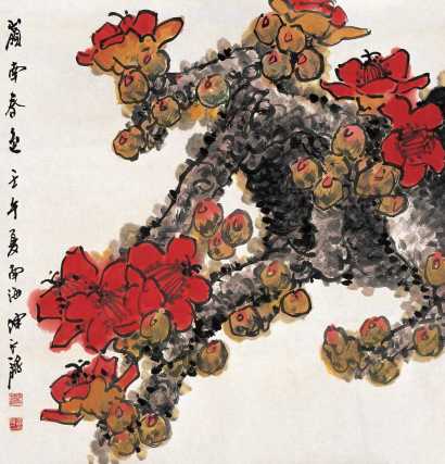 陈永锵 壬午（2002年） 岭南春色 镜心
